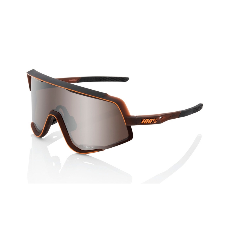 Sonnenbrille 100% GLENDALE Matte Translucent Brown Fade brown (HIPER Silberglas)
