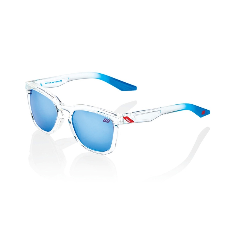 Sonnenbrille 100% HUDSON Jorge Martib SE transparent (HIPER blaue Gläser)