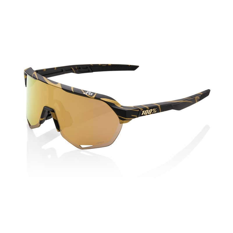 Sonnenbrille 100% S2 Peter Sagan LE Metallic Golg Flake schwarz-gold (HIPER Goldglas)