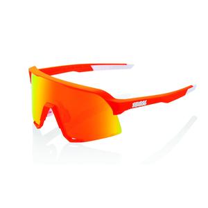Sonnenbrille 100% S3 Soft Tact Neon Orange (HIPER rote Gläser)