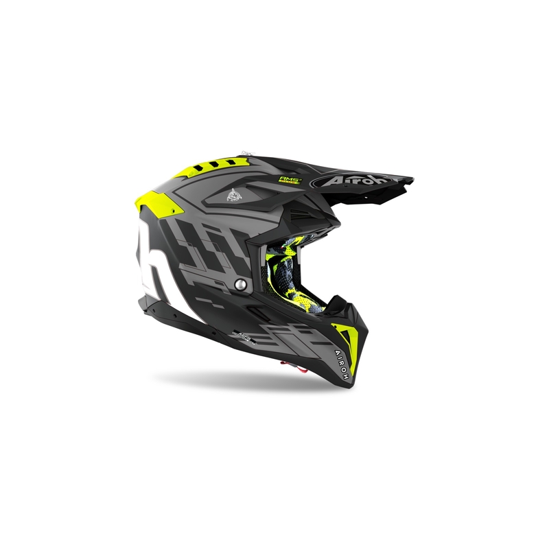 Motocross Helm Airoh Aviator 3.0 Rampage 2021 schwarz-grau-fluo gelb Ausverkauf