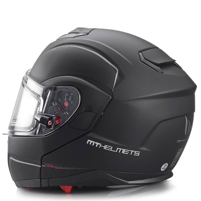 MT Atom Motorradhelm schwarz matt - Klasse II