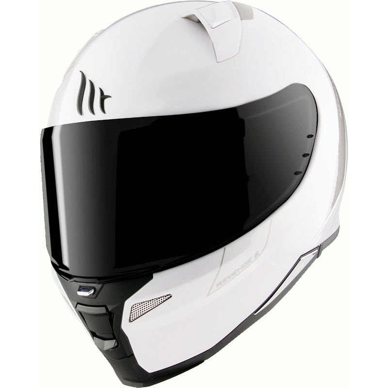 MT Revenge 2 Solid White Gloss Integral-Motorradhelm - Grad II