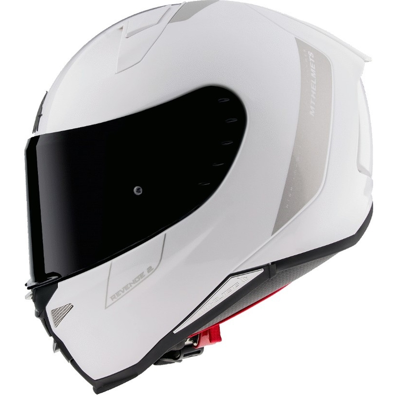 MT Revenge 2 Solid White Gloss Integral-Motorradhelm - Grad II