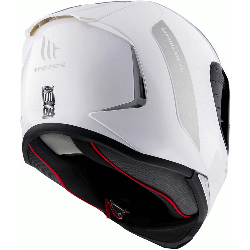 MT Revenge 2 Solid White Gloss Integral-Motorradhelm - Grad II