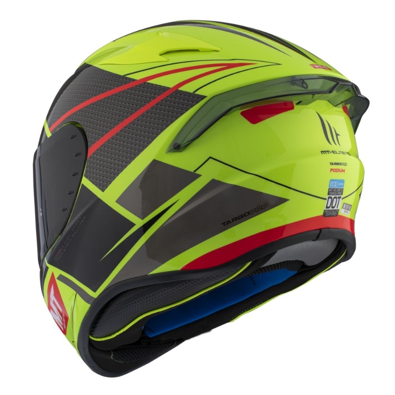 MT FF106 Pro Targo Pro Podium D1 fluo gelb-rot-schwarz Integral Motorradhelm Ausverkauf