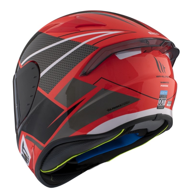 MT FF106 Pro Targo Pro Podium D5 rot/schwarz Integral Motorradhelm Ausverkauf