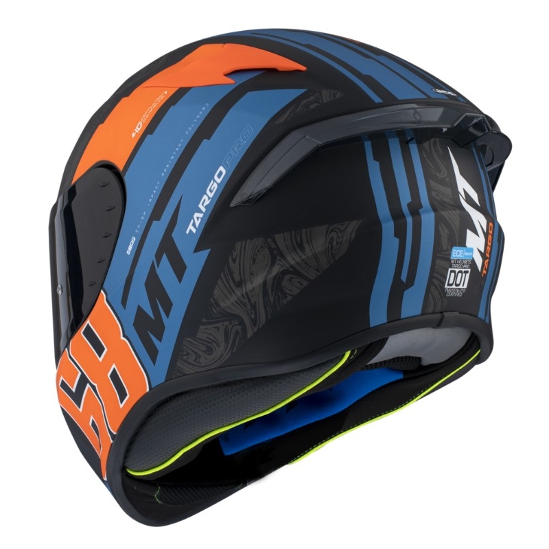 MT FF106 Pro Targo Pro Welcome D4 schwarz-blau-orange Integral Motorradhelm