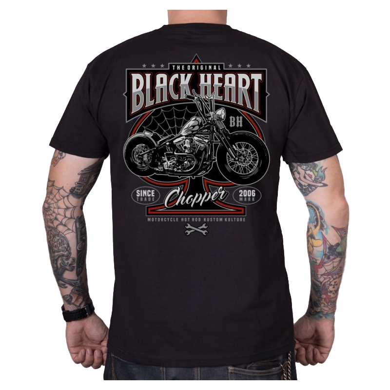 Herren-T-Shirt Black Heart Flock Chop schwarz