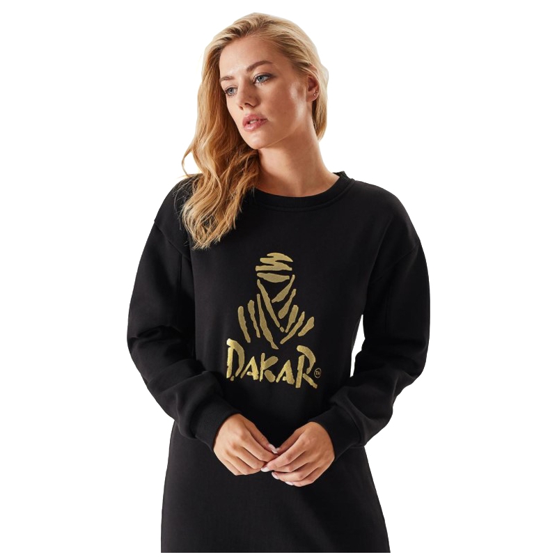 Damen Sweatshirt Kleid Dakar VIP 15 schwarz