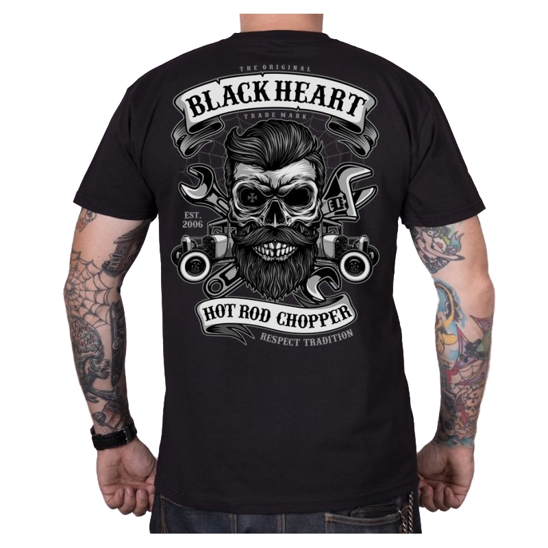 Herren-T-Shirt Schwarzes Herz Respekt Tradition