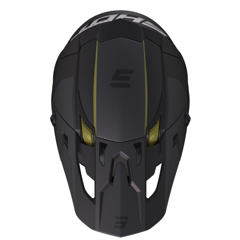 Motocross-Helm Shot Core Comp schwarz-gold