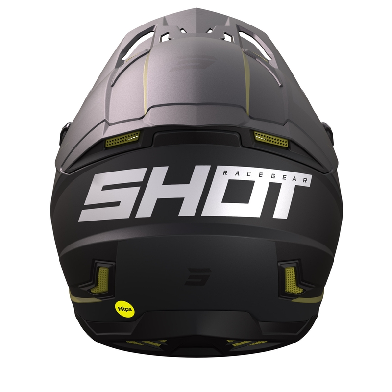 Motocross-Helm Shot Core Comp schwarz-gold