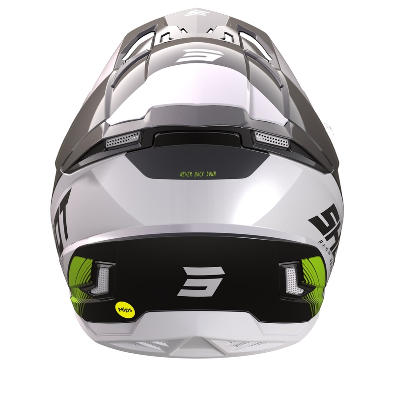Motocross Helm Shot Core Fast schwarz-weiß-fluo gelb Ausverkauf