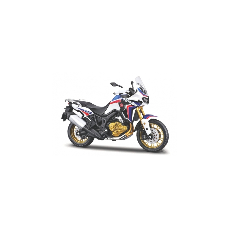 Modell Motorrad Maisto Honda African Twin weiß-blau-rot