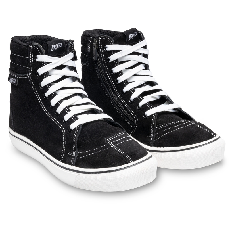 Motorradstiefel BROGER California schwarz und weiß