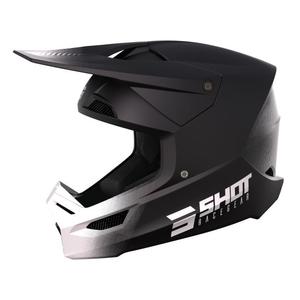 Motocross Helm Shot Race Raw schwarz und weiß