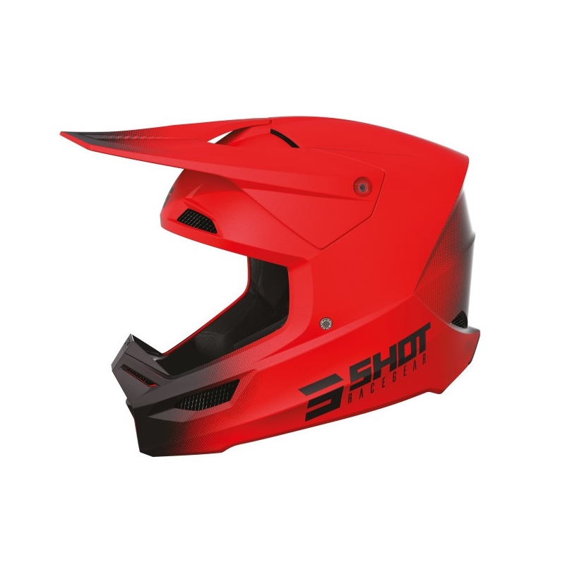 Motocross Helm Shot Race Raw schwarz-rot