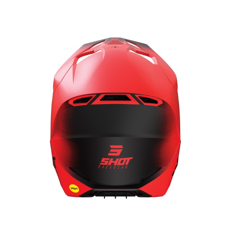 Motocross Helm Shot Race Raw schwarz-rot