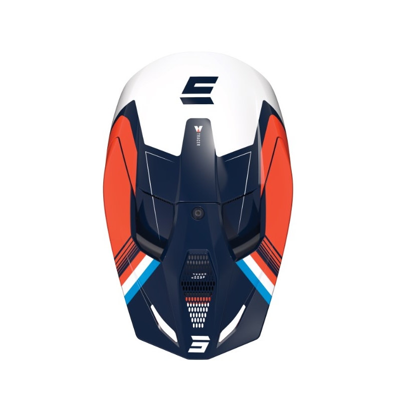 Motocross Helm Shot Race Tracer weiß-blau-orange