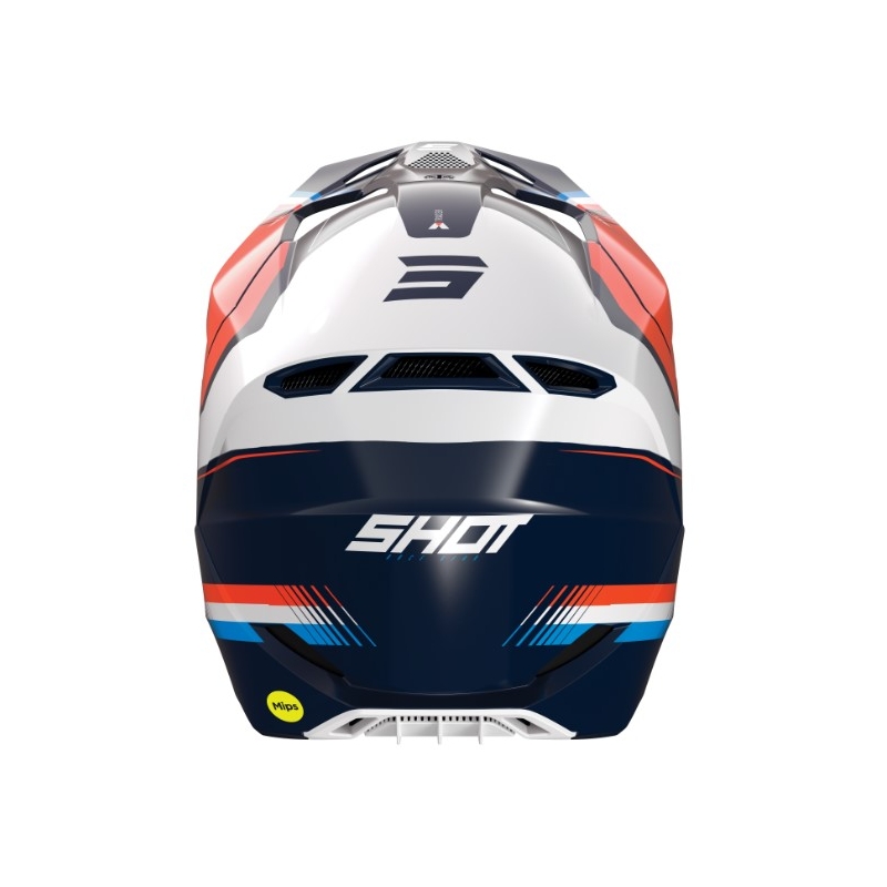 Motocross Helm Shot Race Tracer weiß-blau-orange