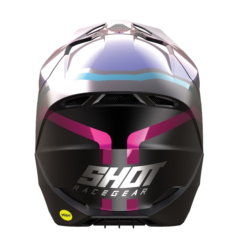 Motocross-Helm Shot Race Sky schwarz-blau-rosa
