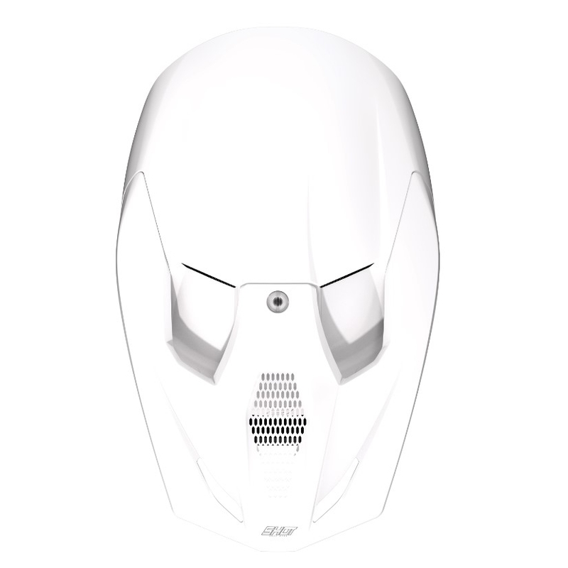 Motocross-Helm Shot Race Solid White Ausverkauf