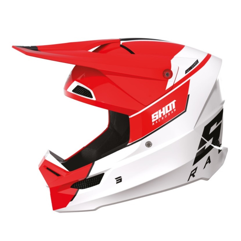 Motocross-Helm Shot Furious Scope schwarz-weiß-rot