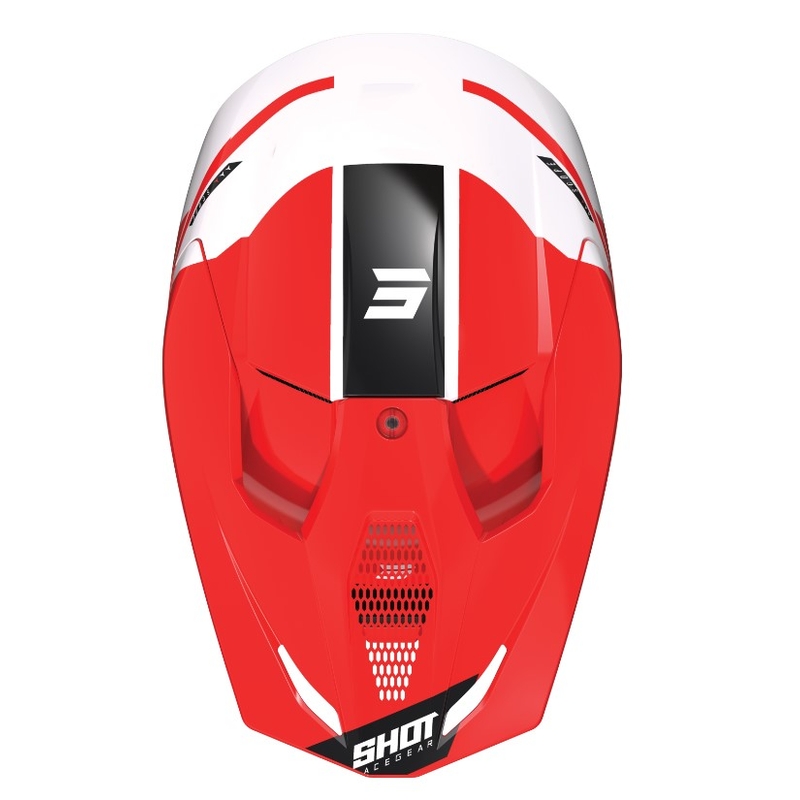 Motocross-Helm Shot Furious Scope schwarz-weiß-rot