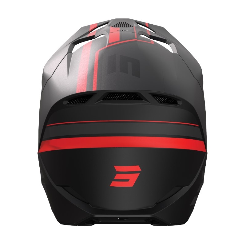 Motocross-Helm Shot Furious Heritage rot-grau