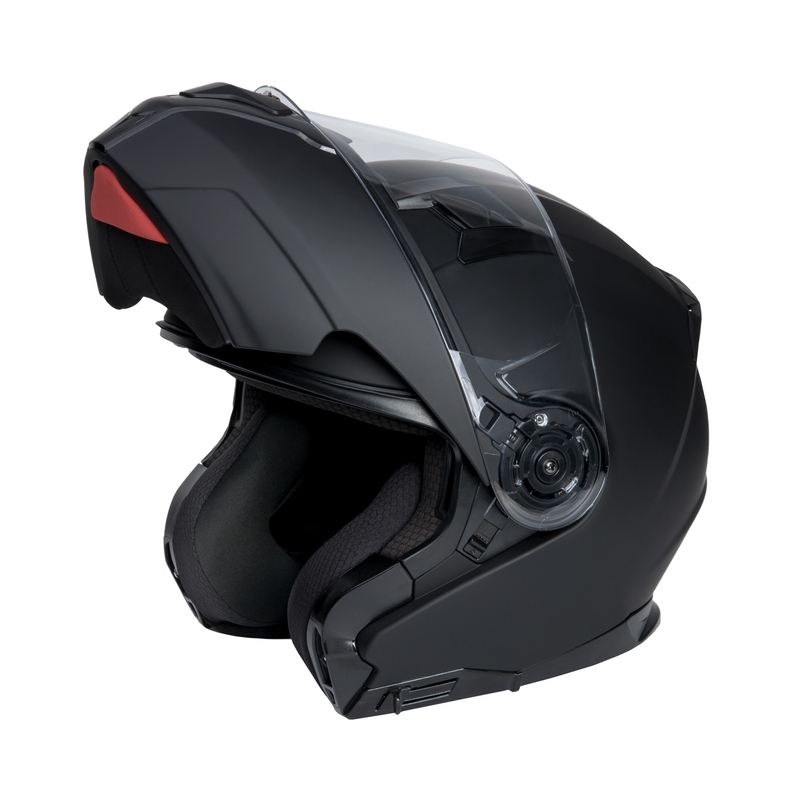 Ozone Flip Up Motorradhelm Storm Schwarz Matt