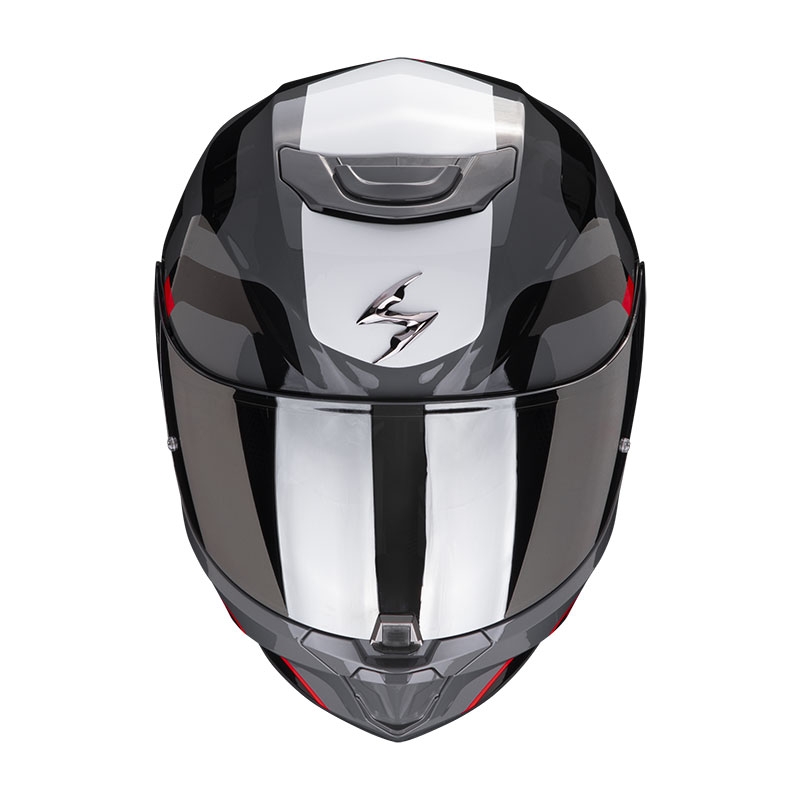 Integral Motorradhelm Scorpion EXO-391 Arok grau-rot-schwarz Ausverkauf
