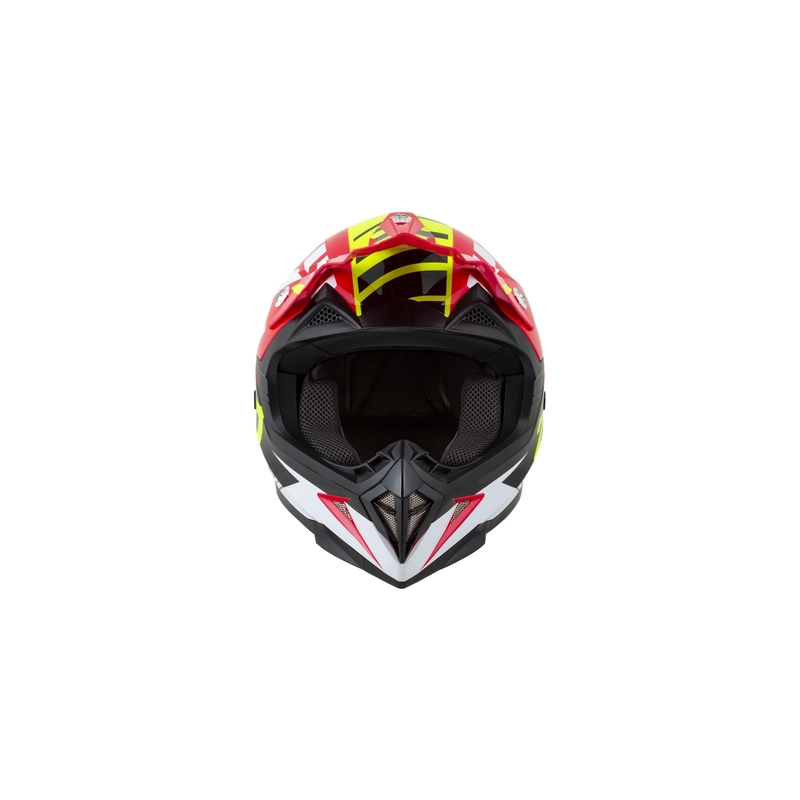 Motocross Helm ZED X1.9 rot-fluo gelb-schwarz-weiß