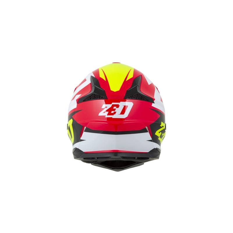 Motocross Helm ZED X1.9 rot-fluo gelb-schwarz-weiß