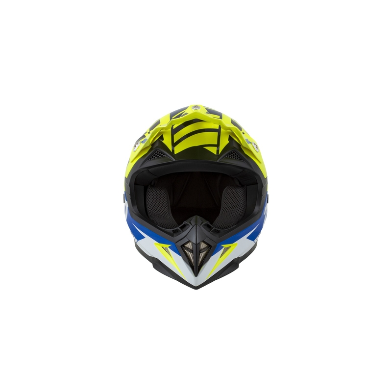 Motocross Helm ZED X1.9 blau-fluo gelb-schwarz-weiß
