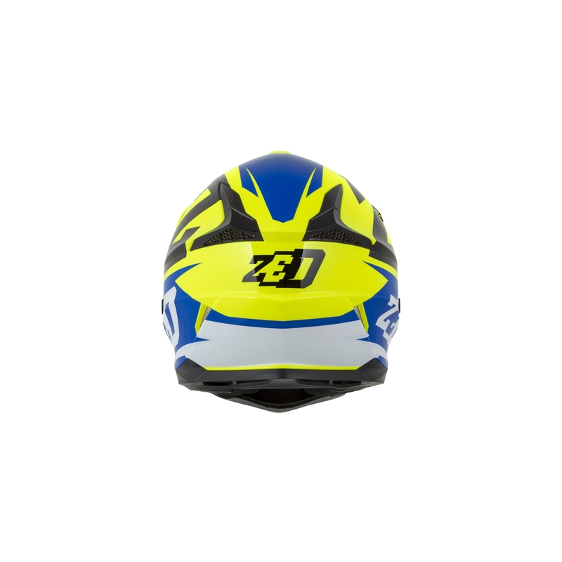 Motocross Helm ZED X1.9 blau-fluo gelb-schwarz-weiß