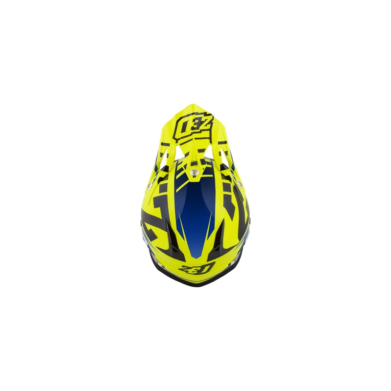 Motocross Helm ZED X1.9 blau-fluo gelb-schwarz-weiß