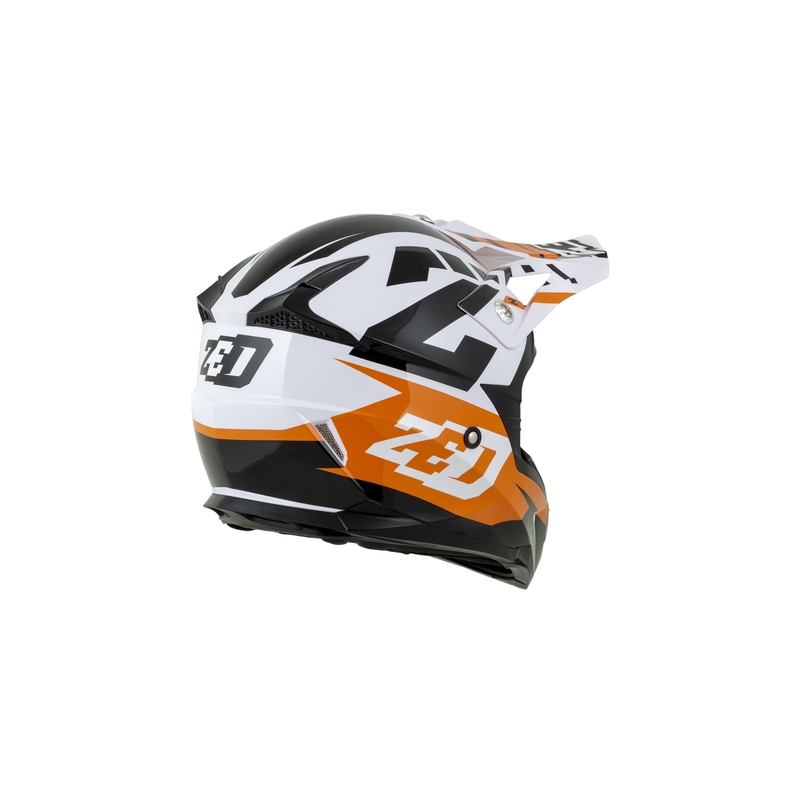 Motocross Helm ZED X1.9 orange-schwarz-weiß