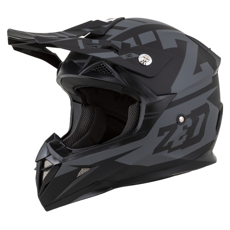Kinder Motocross Helm ZED X1.9D schwarz-grau matt