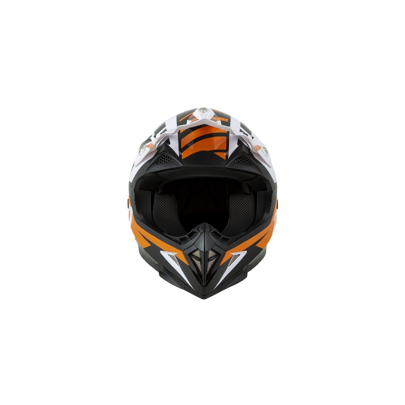 Kinder Motocross Helm ZED X1.9D orange-schwarz-weiß