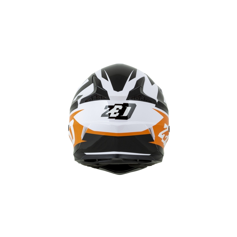 Kinder Motocross Helm ZED X1.9D orange-schwarz-weiß