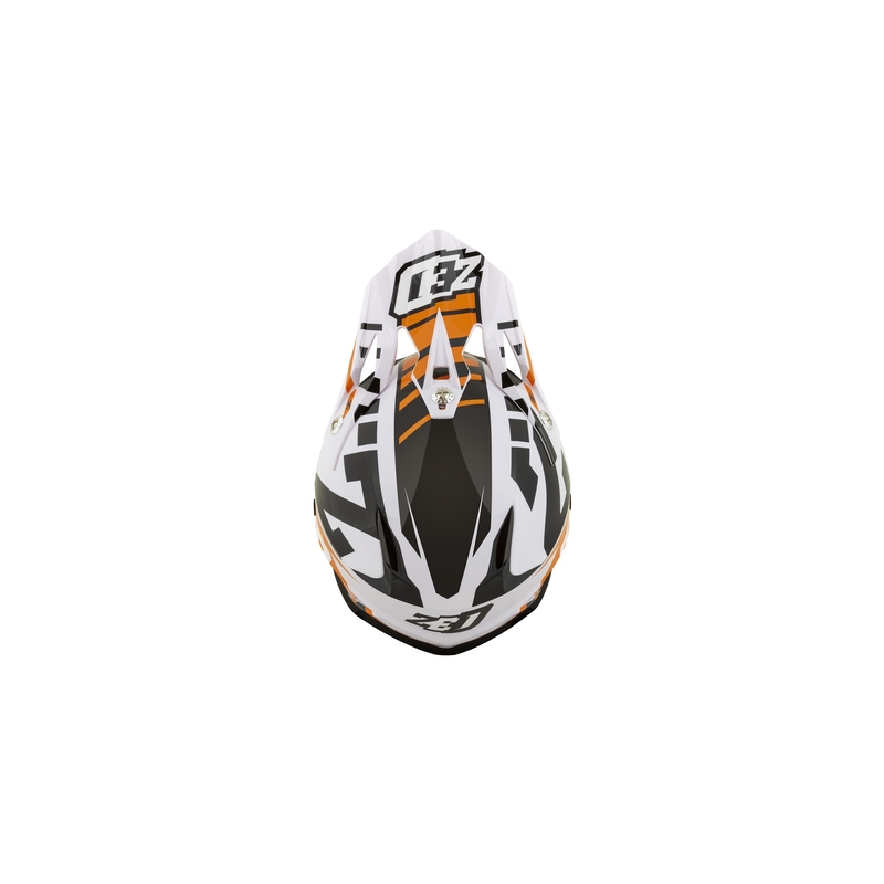 Kinder Motocross Helm ZED X1.9D orange-schwarz-weiß