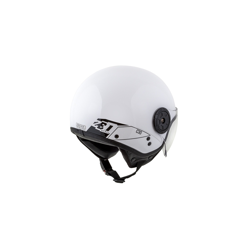 Offener Motorradhelm ZED C30 weiß-schwarz