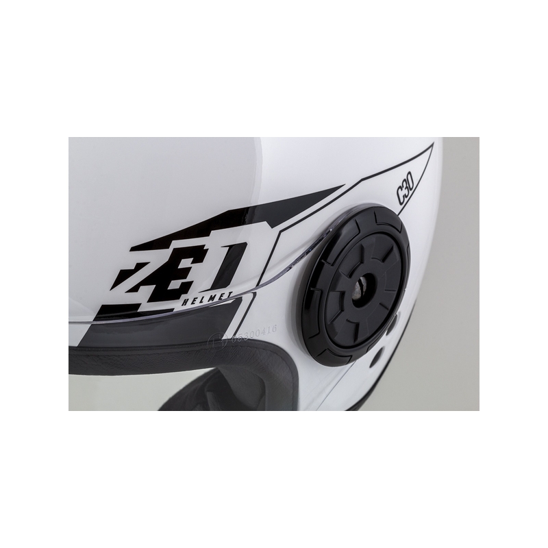 Offener Motorradhelm ZED C30 weiß-schwarz