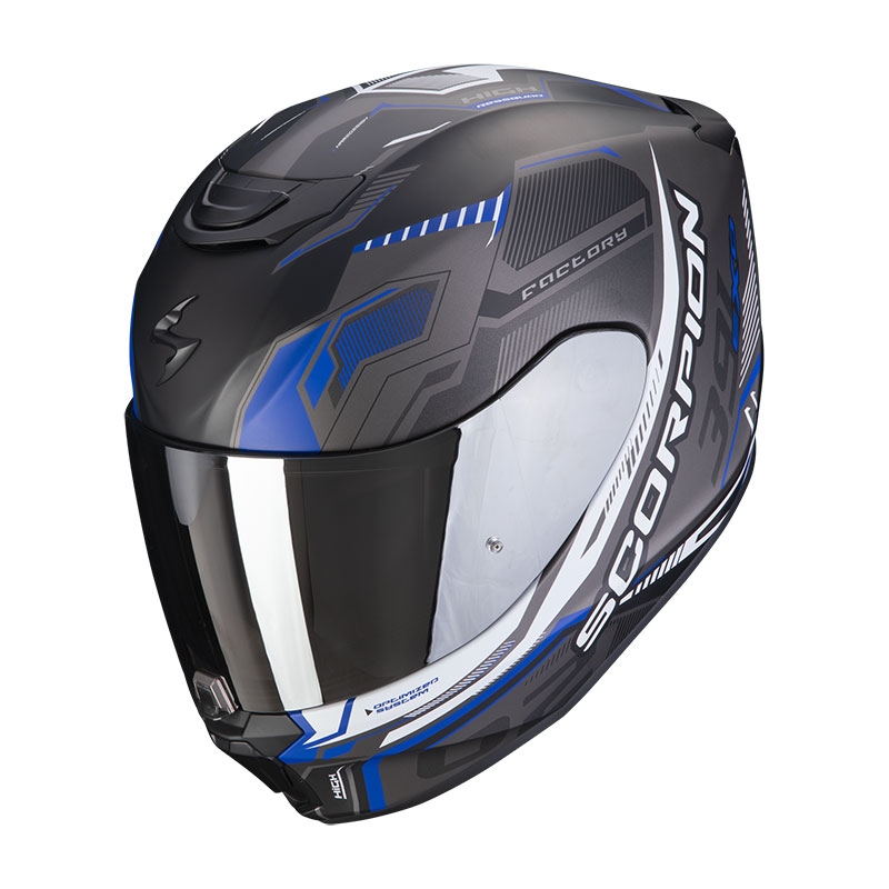 Integral Motorradhelm Scorpion EXO-391 Haut schwarz-silber-blau