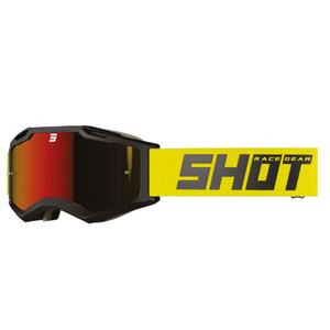 Motocross-Schutzbrille Shot Iris 2.0 Solid schwarz-gelb
