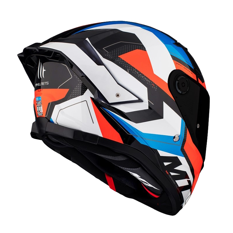 MT Thunder 4 SV Valiant A0 Integral Motorradhelm schwarz, rot, blau und weiß
