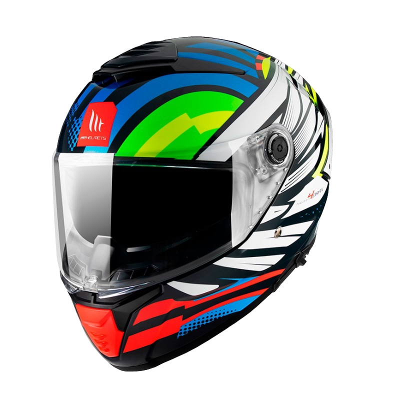 MT Thunder 4 SV Drax B7 schwarz-rot-grün-blau-weiß Integral Motorradhelm