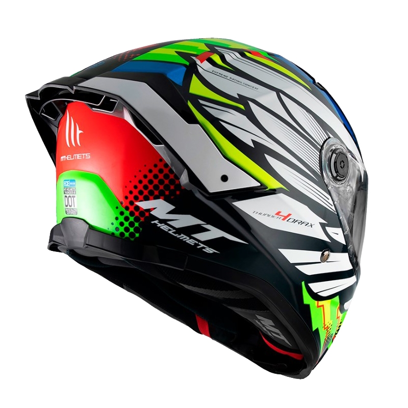 MT Thunder 4 SV Drax B7 schwarz-rot-grün-blau-weiß Integral Motorradhelm