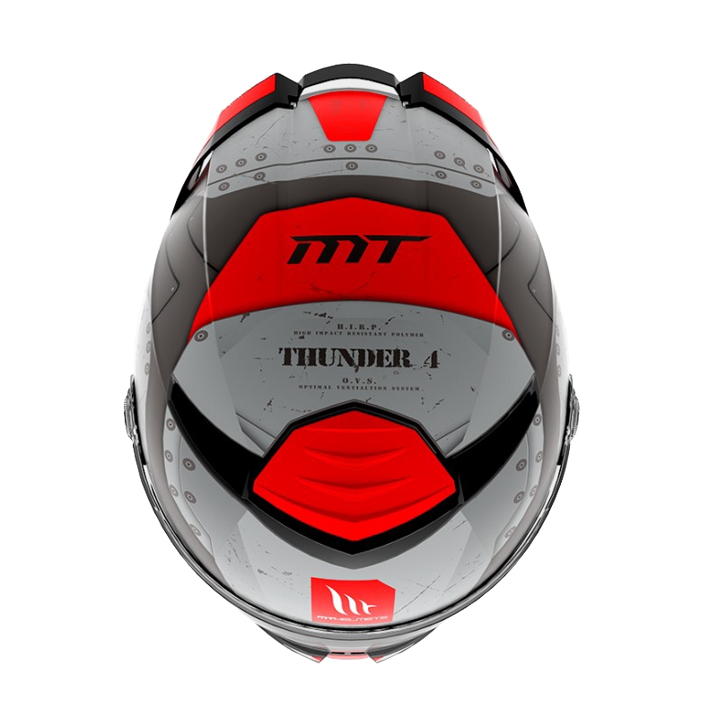 MT Thunder 4 SV Cheep B5 schwarz-rot-grauer Integral-Motorradhelm